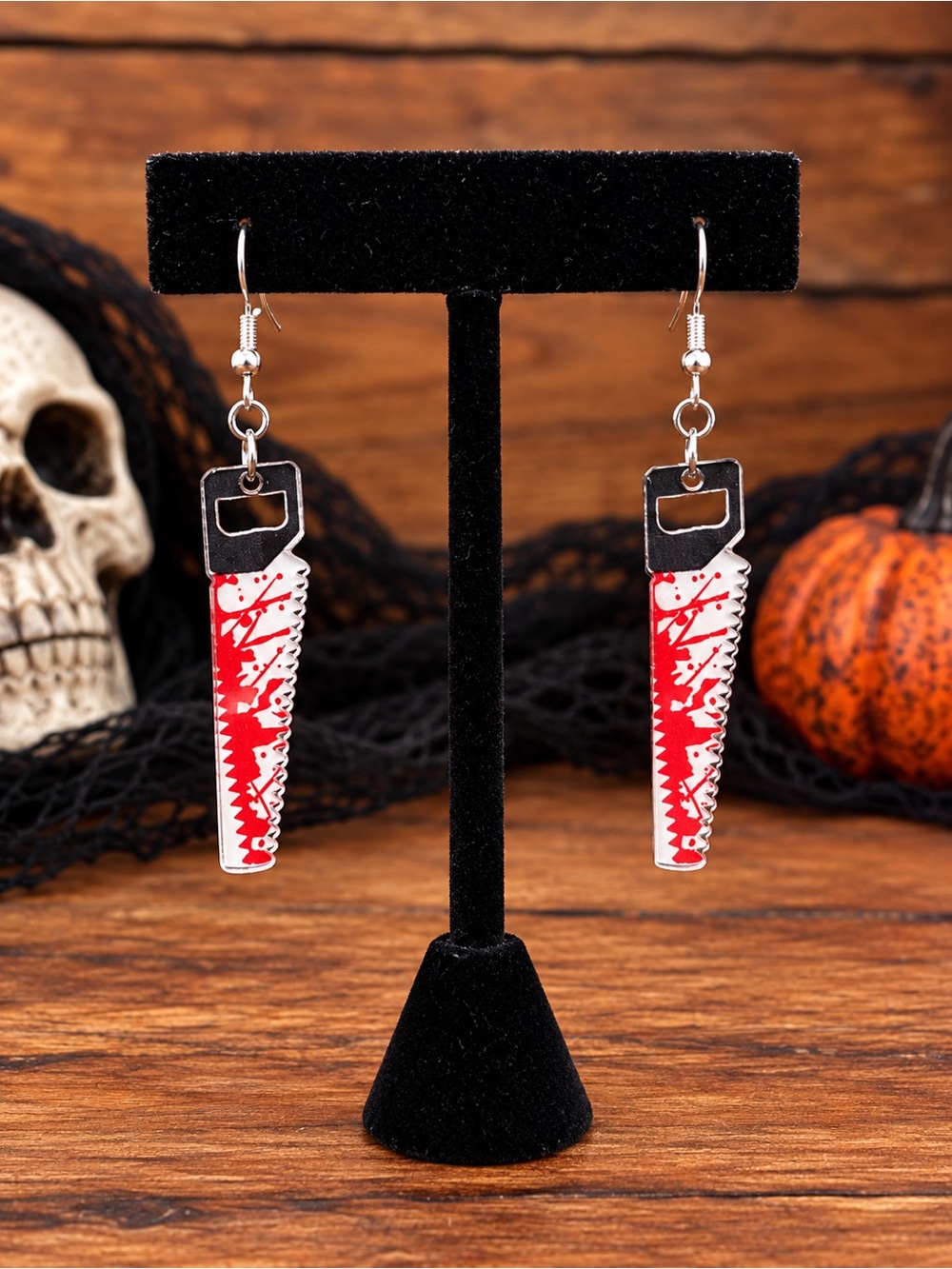 Bloody Saws-Handcrafted Earrings